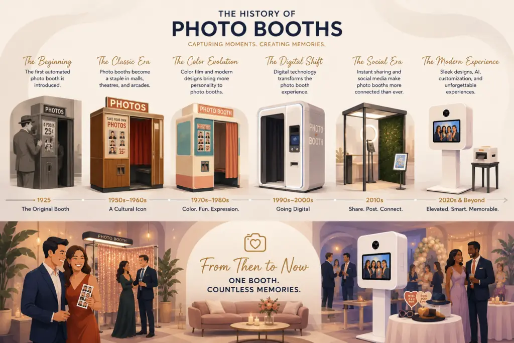 The History of Photo Booths: From Vintage Portraits to Luxury Event Experiences